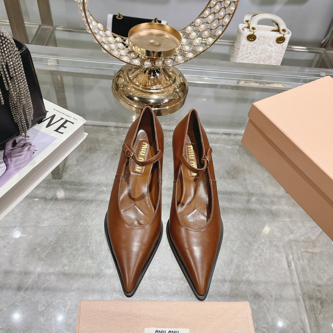 Slingback Shoes Chestnut Beads